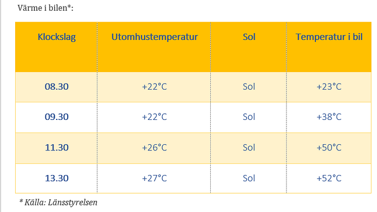 Temperatur i bil