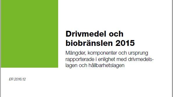 Energimyndigheten släpper från och med i år en rapport som sammanställer klimatpåverkan hos de drivmedel som säljs i Sverige. Bild: Energimyndigheten