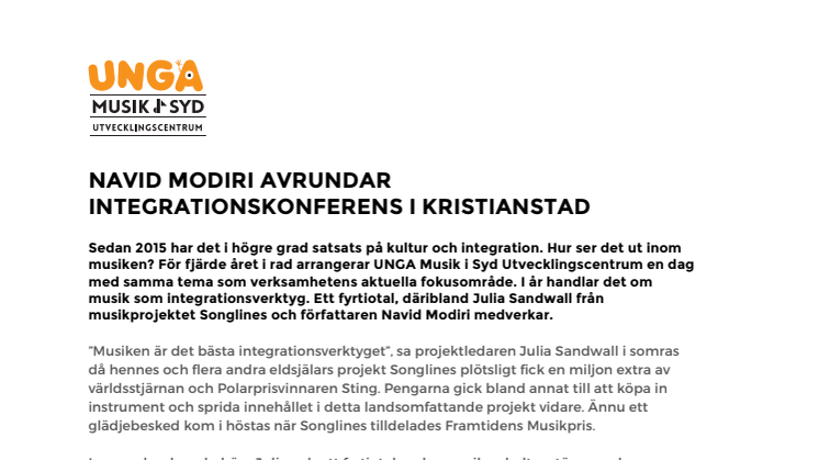 Navid Modiri avrundar integrationskonferens i Kristianstad