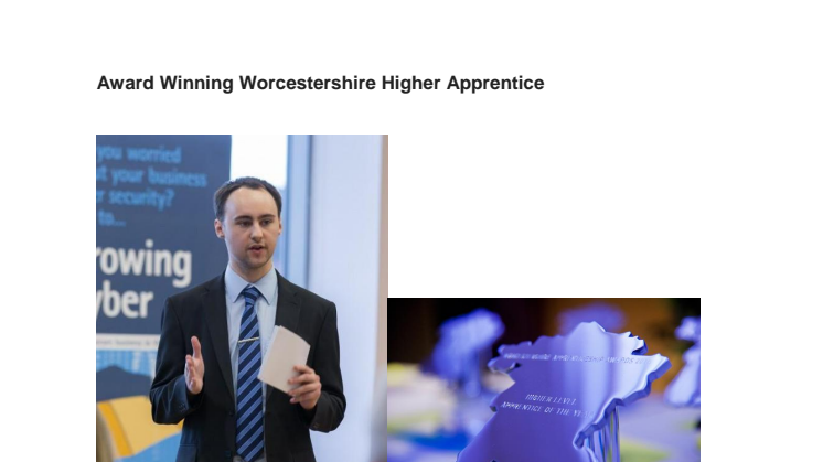 UKITA member's apprentice wins Worcestershire Higher Apprenticeship Award 2014