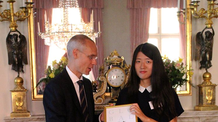 Student vid högskolan fick utmärkelse i Stockholm