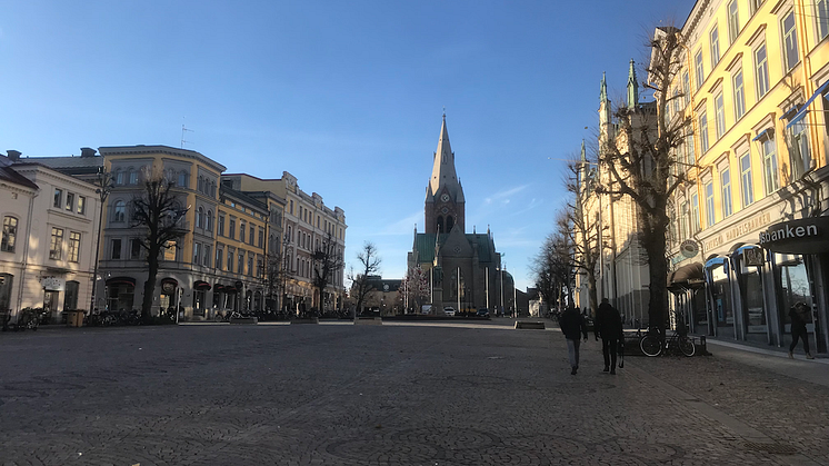 Stortorget en dag mitt under pandemin