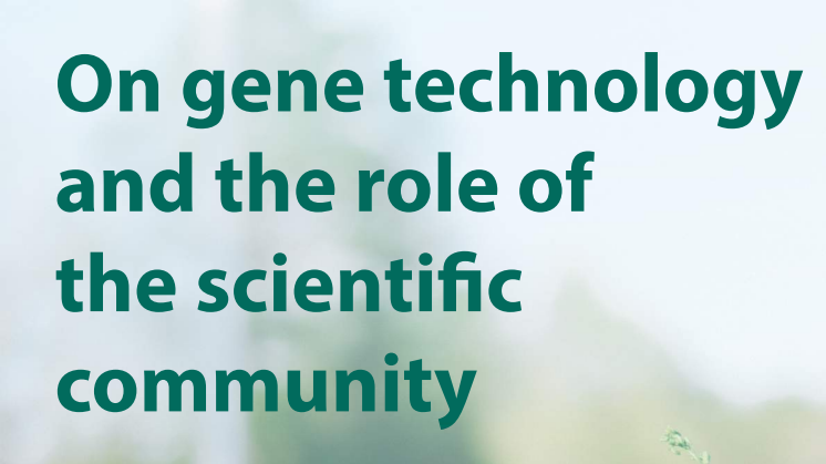 On gene technology and the role of the scientific community