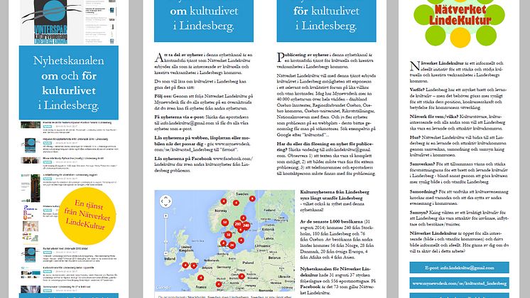 Nyhetskanalen om och för kulturlivet i Lindesberg