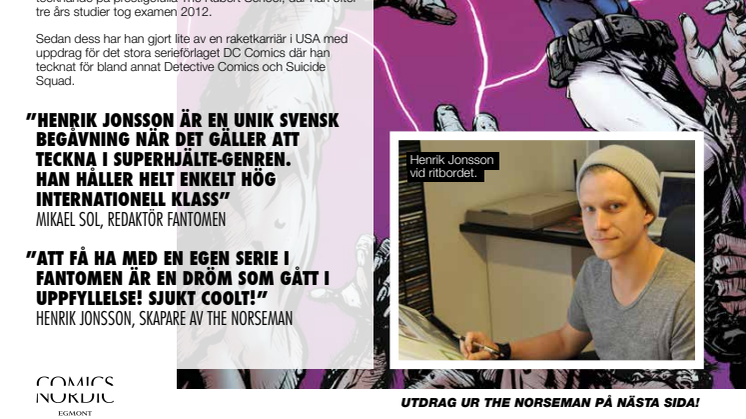 The Norseman - Ny svensk superhjälte i tidningen Fantomen