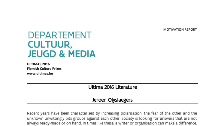 motivation report Ultima 2016 Literature