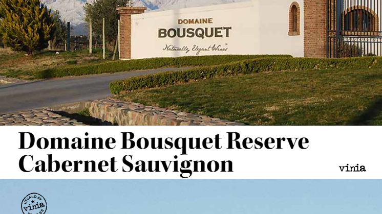 Redaktionell artikel - Domaine Bousquet Reserve Cabernet  Sauvignon 