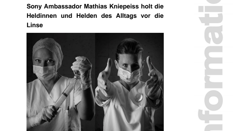 Sony Ambassador Mathias Kniepeiss holt die Heldinnen und Helden des Alltags vor die Linse