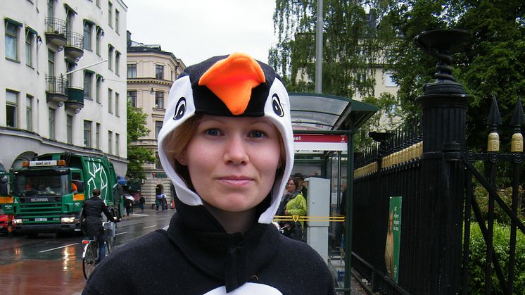 Pingvinaktion "Rädda Stockholmsklimatet!"