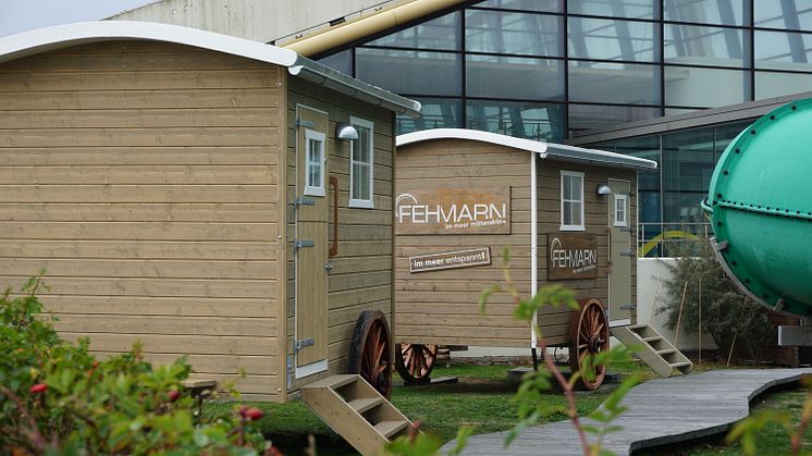 Strandsauna vor der FehMare Badewelt © Tourismus-Service Fehmarn, Foto: Sina Schweyer