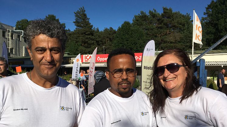 Östra Göteborgs demokratiambassadörer kommer att finnas på plats på Rymdtorget på lördag.  Foto: Jenny Segersten