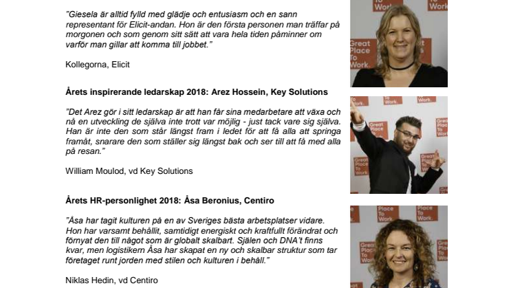 De är Sveriges Ledarskaps-visionärer 2018! 