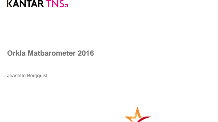 Orkla Matbarometer 2016 Nordiskt resultat