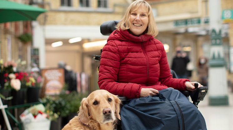 Best friend: Fiona Bower and her assistance dog 'Mr Wiz' - download more images below