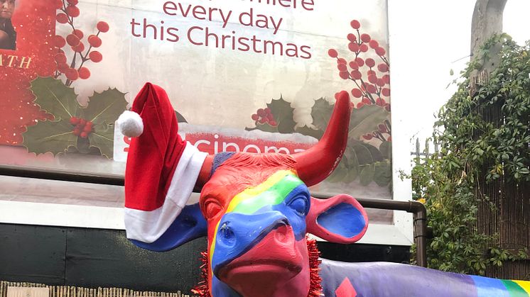 Silent night, Holy Cow! The Cricklewood Town Team have brought a festive smile to passengers at their local station