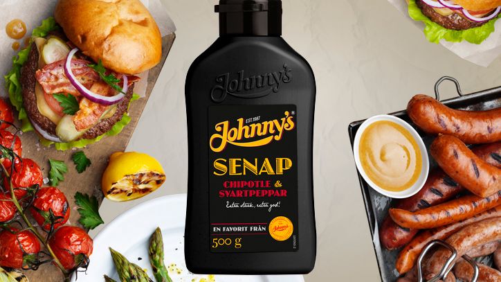 Johnny’s® senap Chipotle & Svartpeppar, äntligen tillbaka!