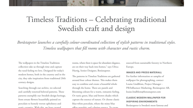 Timeless Traditions – Celebrating traditional Swedish craft and design