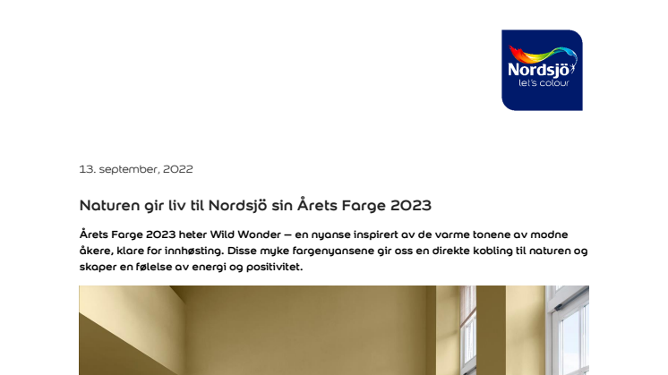 Naturen gir liv til Nordsjö sin Årets Farge 2023 - NO.pdf