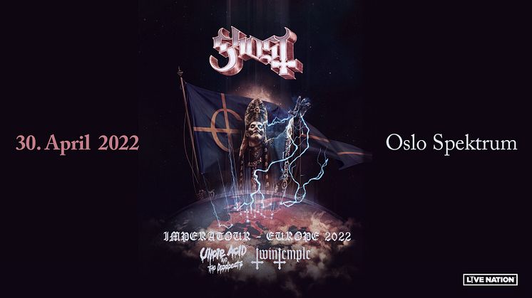 GHOST TILBAKE TIL OSLO SPEKTRUM!