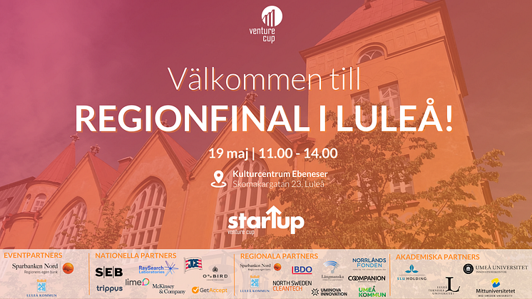 Välkommen till Regionfinal i Luleå i STARTUP 2022!