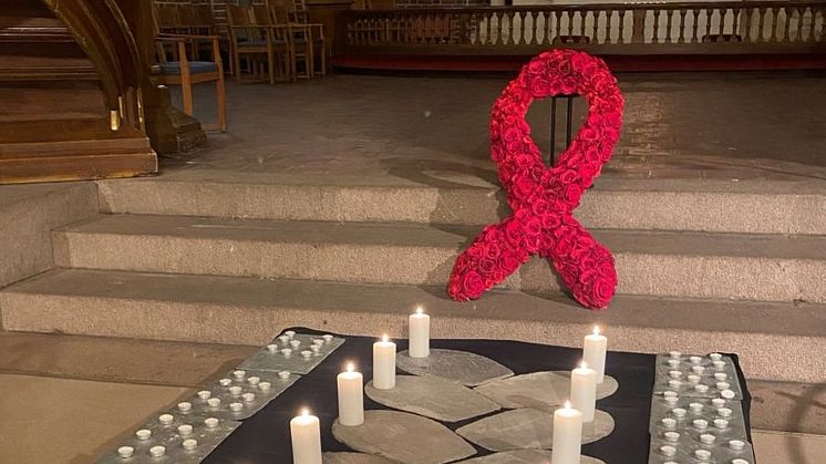 Solidaritetsmarkering på verdens aidsdag. Foto: HivNorge