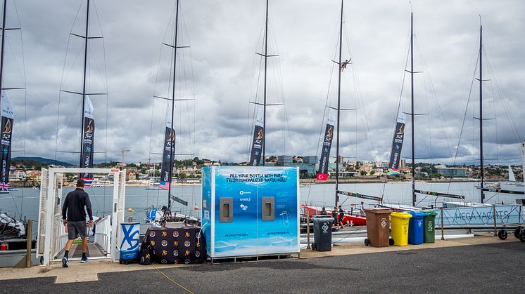 Dockside Bluewater water statios helps keep 52 Super Series crews and support staff safely hydrated with great tasting water while also protecting the oceans from single-use plastic water bottles
