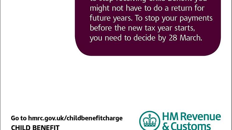Child Benefit reminder for higher income earners