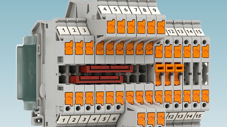 Vertical Push-in connection for confined spaces