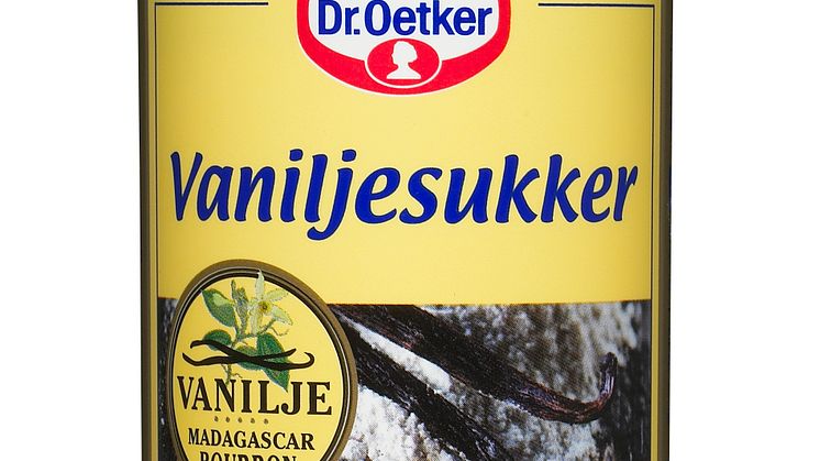Nyhet! Dr Oetker Vanlijesukker, med ekte Bourbon-vanilje.
