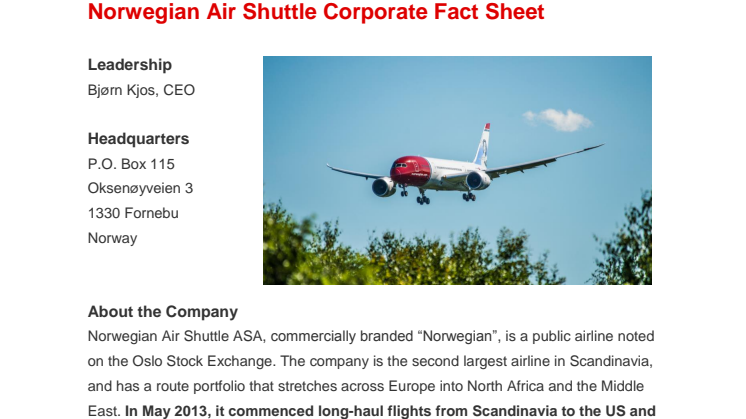 Corporate Fact Sheet Juni 2014