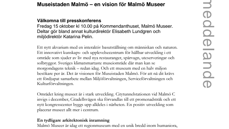 Museistaden Malmö - en vision för Malmö Museer