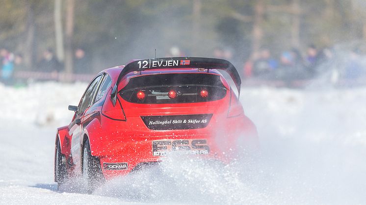 Sondre Evjen kommer hem till Norge för den tredje deltävlingen av RallyX On Ice