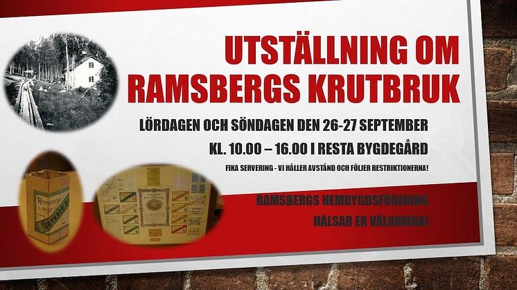 ​Utställning i Ramsberg om Krutbruket