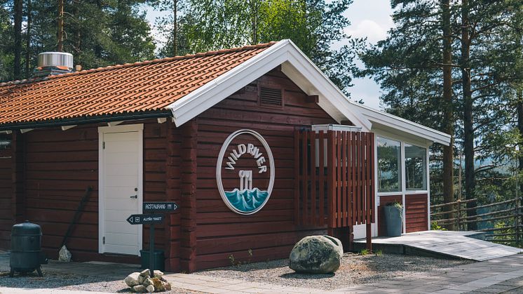 Restaurang Wild River ligger alldeles bredvid den vackra Mårdseleforsen