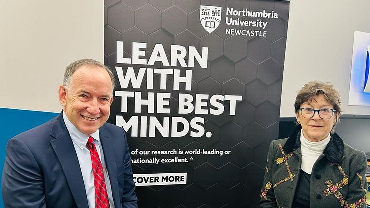 l-r Visiting Professors Richard Swart and Caroline Theobald CBE