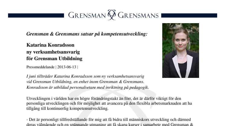 Grensman & Grensmans satsar på kompetensutveckling