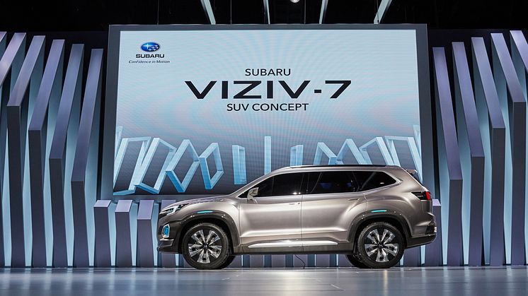 Los Angelesin autonäyttelyssä esitelty Subaru Viziv-7 on suurin Subaru koskaan.