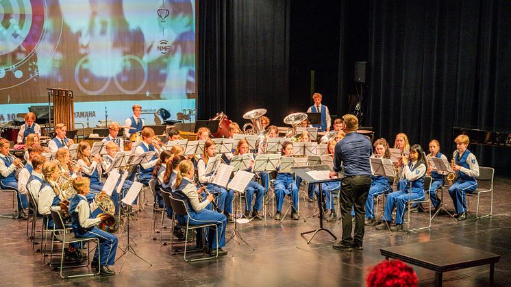 NORGESMESTERE: Nylund Skolekorps vant NM skolekorps janitsjar i Larvik. Foto: Jonatan Barstad