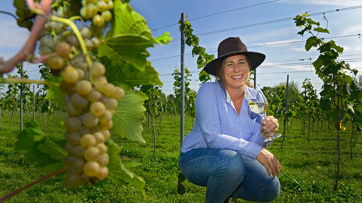 Vinproducenten och entreprenören Tina Berthelsen är en av medgrundarna till det nystartade eventet Skåne Food Fest. Foto: Göran Stenberg