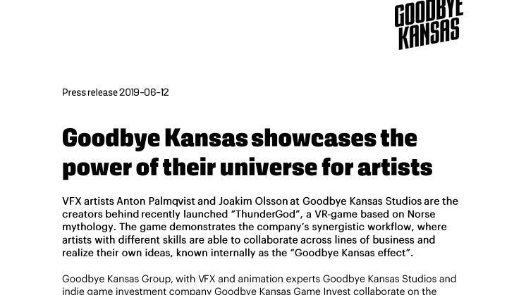 Goodbye Kansas showcases the power of their universe for artists