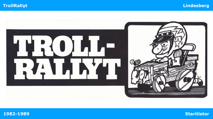 Trollrallyt 3: Startlistor