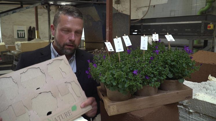 Video: Orgnisk nedbrydelige blomsterpotter fra Jiffy får ny bæredygtig emballage