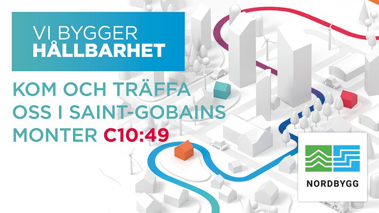 Saint-Gobain-företagen Dalapro, Gyproc, ISOVER och Weber ställer ut i gemensam monter på Nordbygg 2022