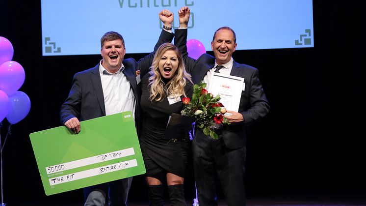 Startup-bolaget The Fit vinnare av Top Tech 2018. Foto: Victor Ackerheim