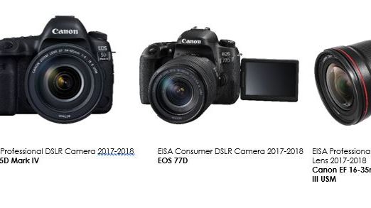 Canon bedöms som klassledande i 2017 års EISA-utmärkelser 