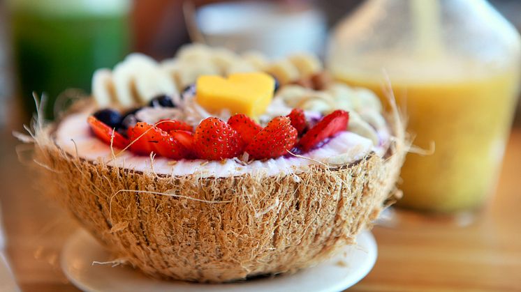 Fruti Bowl på Café Organic. Foto: Christine Ericson