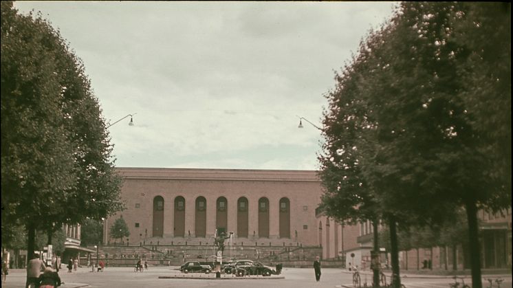 Götaplatsen och Göteborgs konstmuseum 1944. Foto: Riksantikvarieämbetet