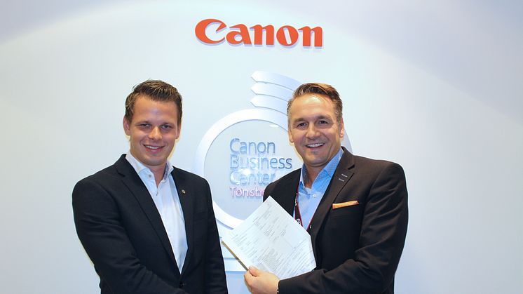 Jørgen Lysnes, daglig leder i UTD sammen med Lars Dybwad, kundeansvarlig i Canon Norge