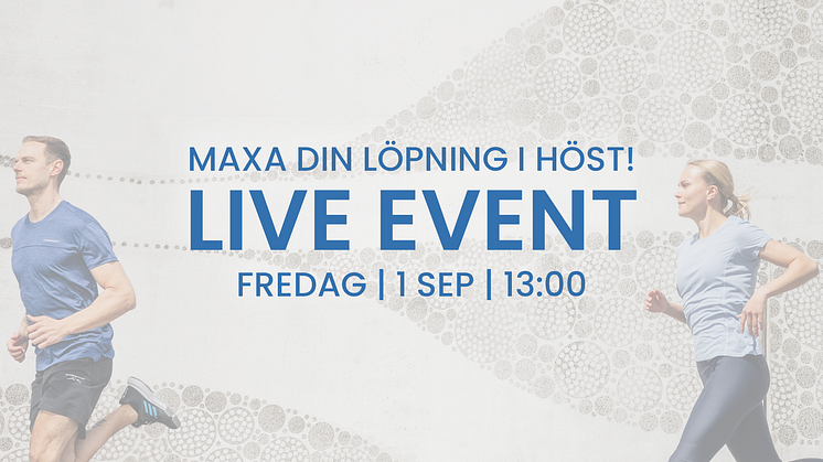 Live event: Maxa din löpträning i höst!