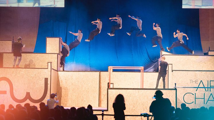 VM i parkour till Helsingborg Arena